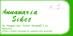 annamaria siket business card